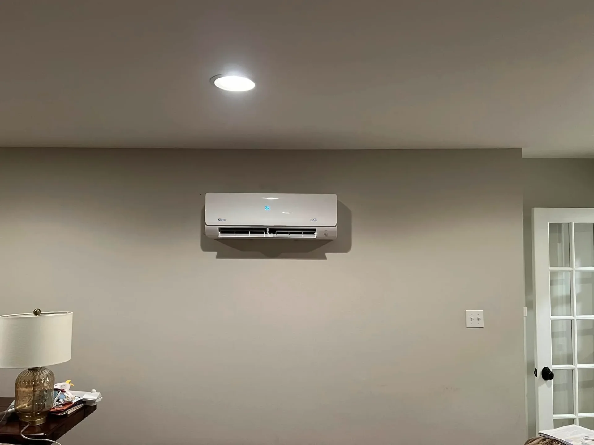 Indoor ductless mini-split wall mount in a Hammond home